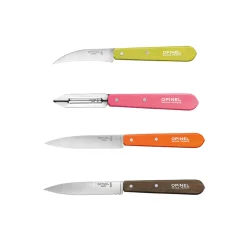 Opinel 4 Piece Brights Kitchen Essentials Knife Set New
