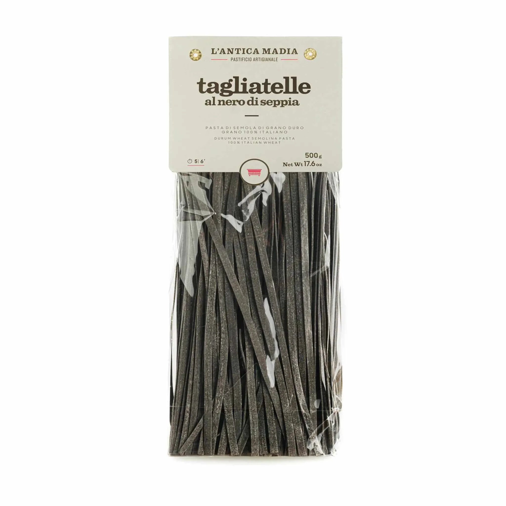 L'Antica Madia Pasta L'Antica Black Squid Ink Tagliatelle, 500g Outlet