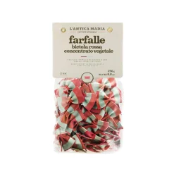 L'Antica Madia Pasta L'Antica Striped Farfalle with Beetroot, 250g