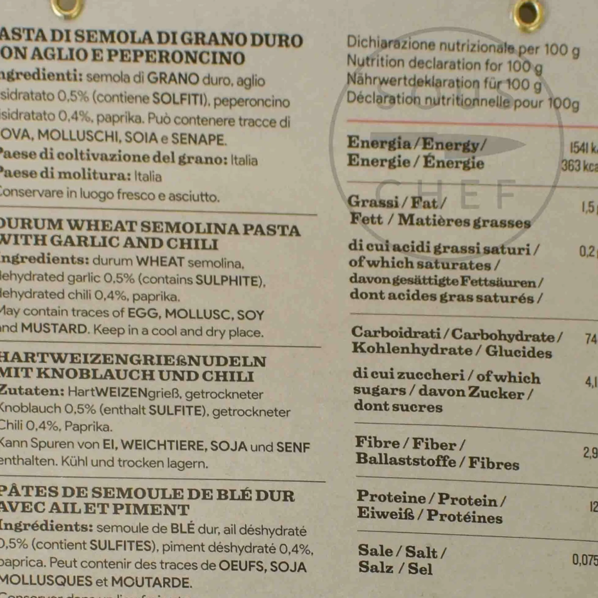 L'Antica Madia Pasta L'Antica Striped Farfalle with Garlic & Chili, 250g Clearance