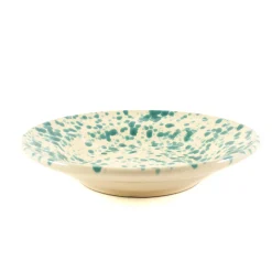 Puglia Handmade Puglia Aquamarine Splatter Pasta Bowl, 29cm Hot
