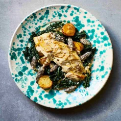 Puglia Handmade Puglia Aquamarine Splatter Pasta Bowl, 29cm Hot