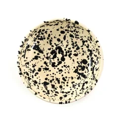 Puglia Handmade Puglia Black Splatter Bowl, 19cm New