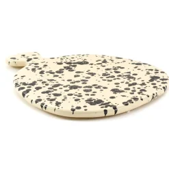 Puglia Handmade Puglia Black Splatter Ceramic Serving Board, 25cm New