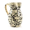Puglia Handmade Puglia Black Splatter Ceramic Pitcher