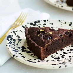 Puglia Handmade Puglia Black Splatter Dinner Plate, 27cm Clearance