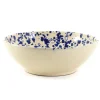 Puglia Handmade Puglia Blue Splatter Large Salad Bowl, 28cm New
