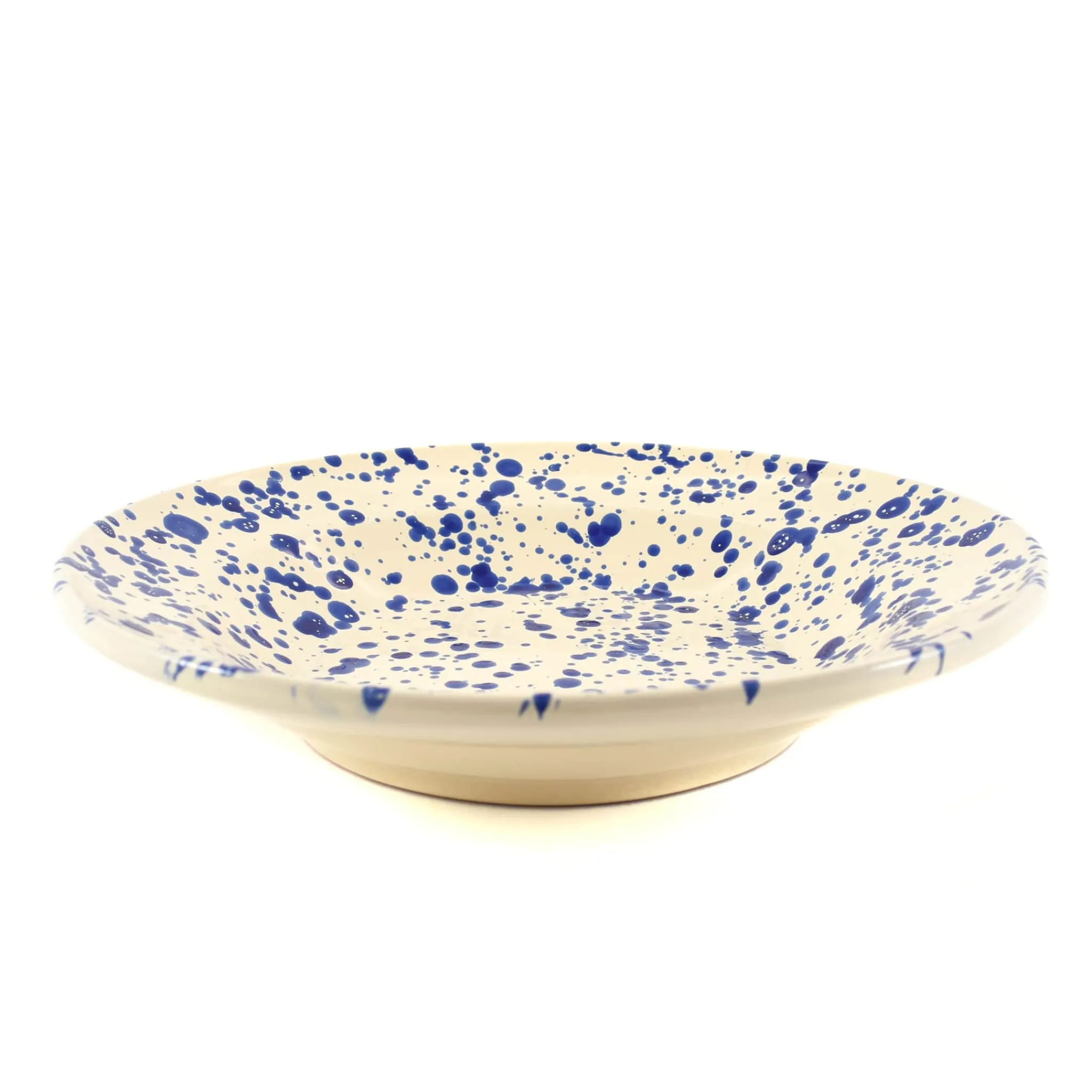 Puglia Handmade Puglia Blue Splatter Pasta Bowl, 29cm New