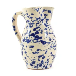 Puglia Handmade Puglia Blue Splatter Pitcher