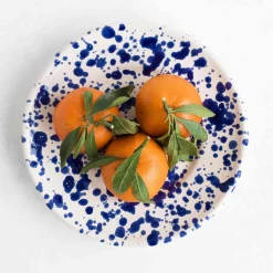 Puglia Handmade Puglia Blue Splatter Side Plate, 19cm Sale