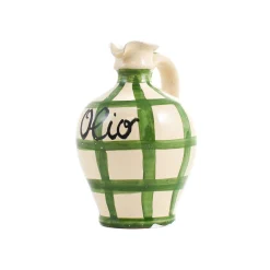 Puglia Handmade Puglia Green Stripe Oil Bottle, 250ml Clearance