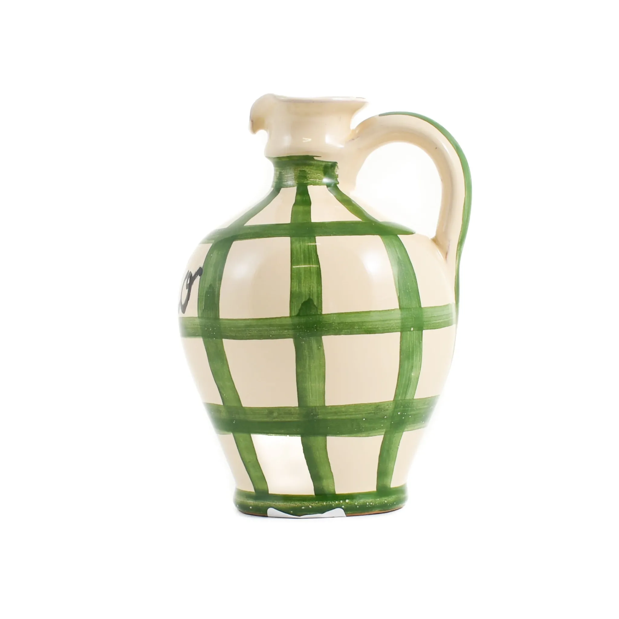 Puglia Handmade Puglia Green Stripe Oil Bottle, 250ml Clearance