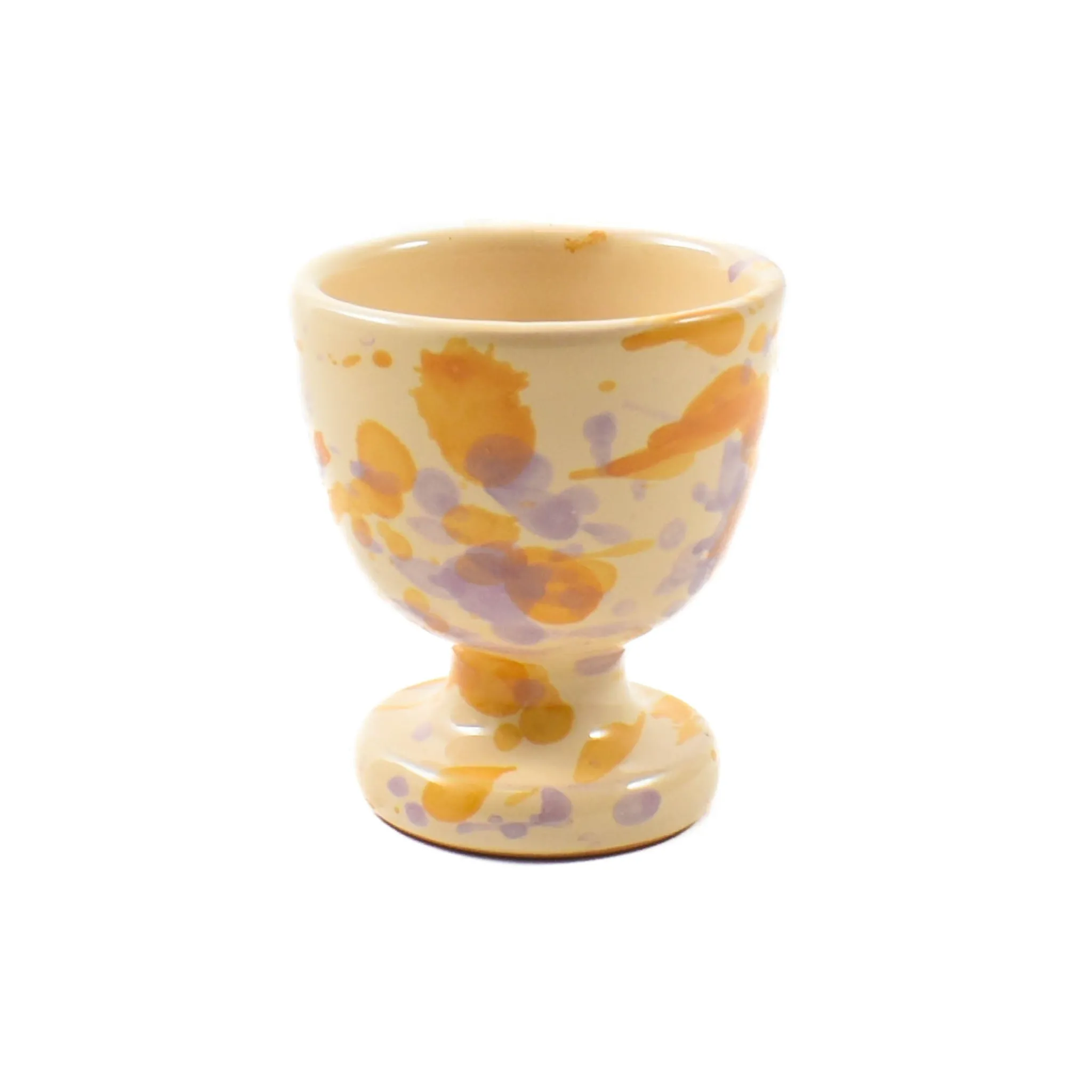 Puglia Handmade Puglia Lilac and Yellow Splatter Egg Cup Best