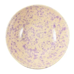 Puglia Handmade Puglia Lilac Splatter Large Salad Bowl, 28cm Discount