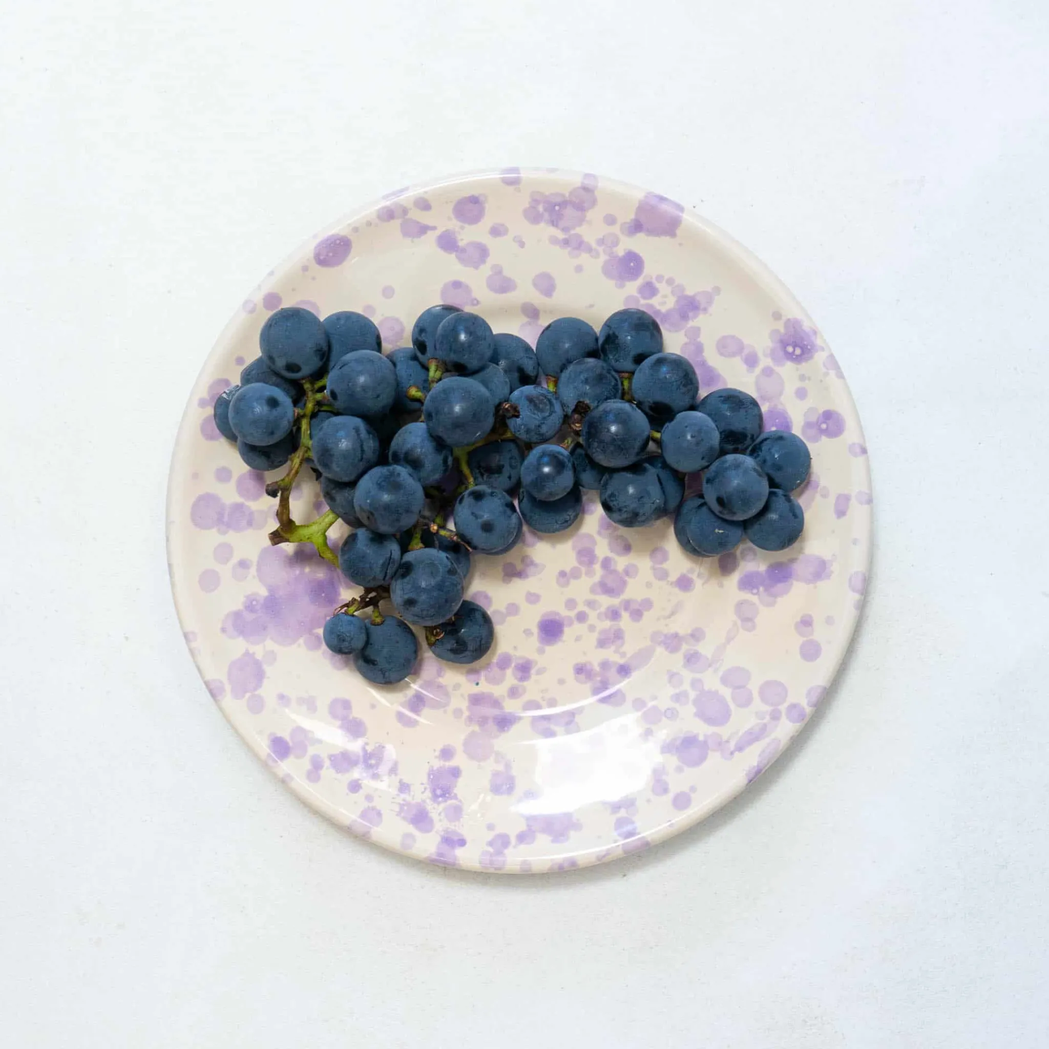 Puglia Handmade Puglia Lilac Splatter Side Plate, 19cm