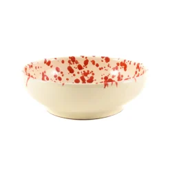 Puglia Handmade Puglia Red Splatter Bowl, 19cm