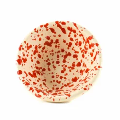Puglia Handmade Puglia Red Splatter Bowl, 12cm Sale