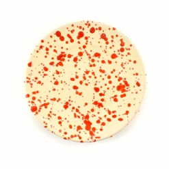 Puglia Handmade Puglia Red Splatter Side Plate, 19cm