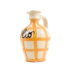 Puglia Handmade Puglia Yellow Stripe Oil Bottle, 250ml Hot