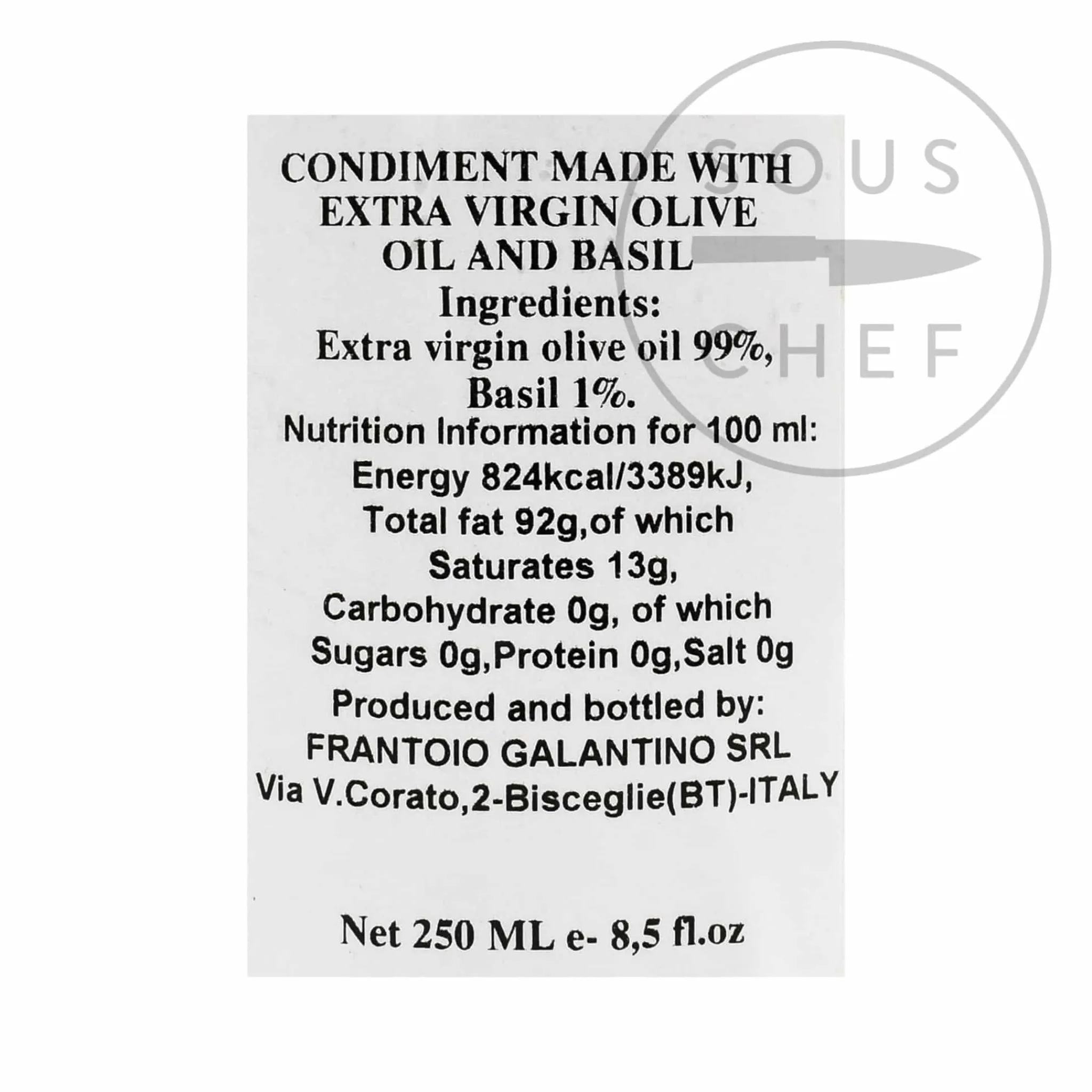 Galantino Puglian Olive Oil with Basil in Terracotta Bottle, 250ml Best