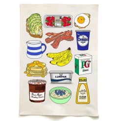 Quite Nice Clothing Breakfast Organic Cotton Tea Towel Outlet