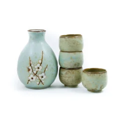 Kiji Stoneware & Ceramics Sakura Blossom Sake Set Outlet