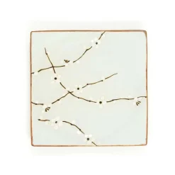 Kiji Stoneware & Ceramics Sakura Blossom Square Plate Online