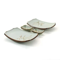Kiji Stoneware & Ceramics Sakura Blossom Sushi Serving Set Clearance