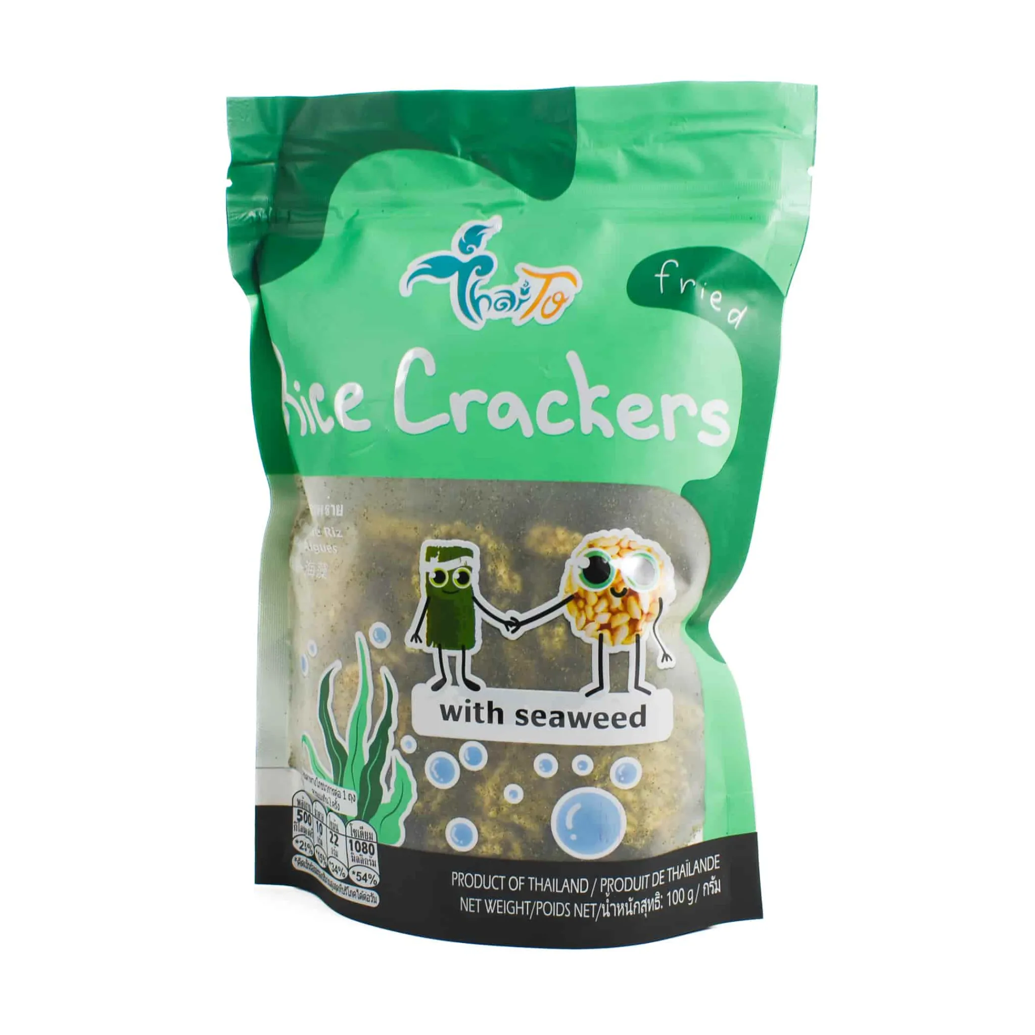 Thai To Seaweed Rice Crackers, 100g New