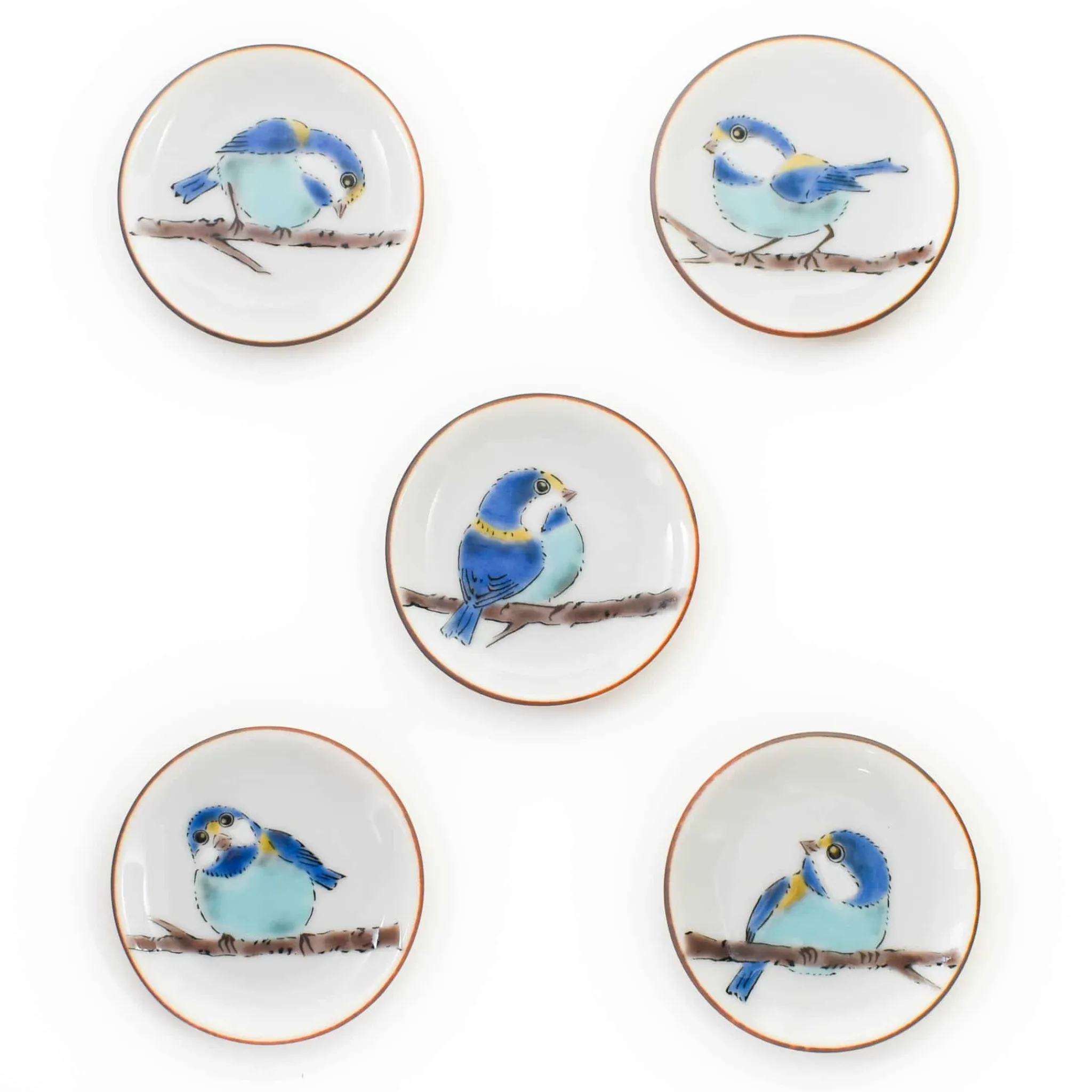Seikou Porcelain Bird on Branch Chopstick Rests, Set of 5 Sale