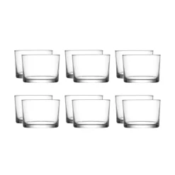 Turkish Tableware Set of 12 Bodega Low Tumblers, 240ml New