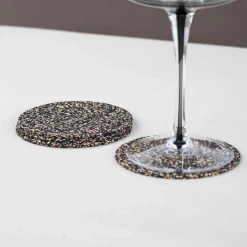 Liga Set of 4 Dash Recycled Round Coasters, 9cm New