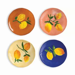 &Klevering Set of 4 Lemon Side Plates, 16cm Discount