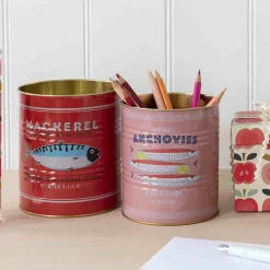 Rex London Set of 2 Mackerel & Anchovies Utensil Jars Clearance