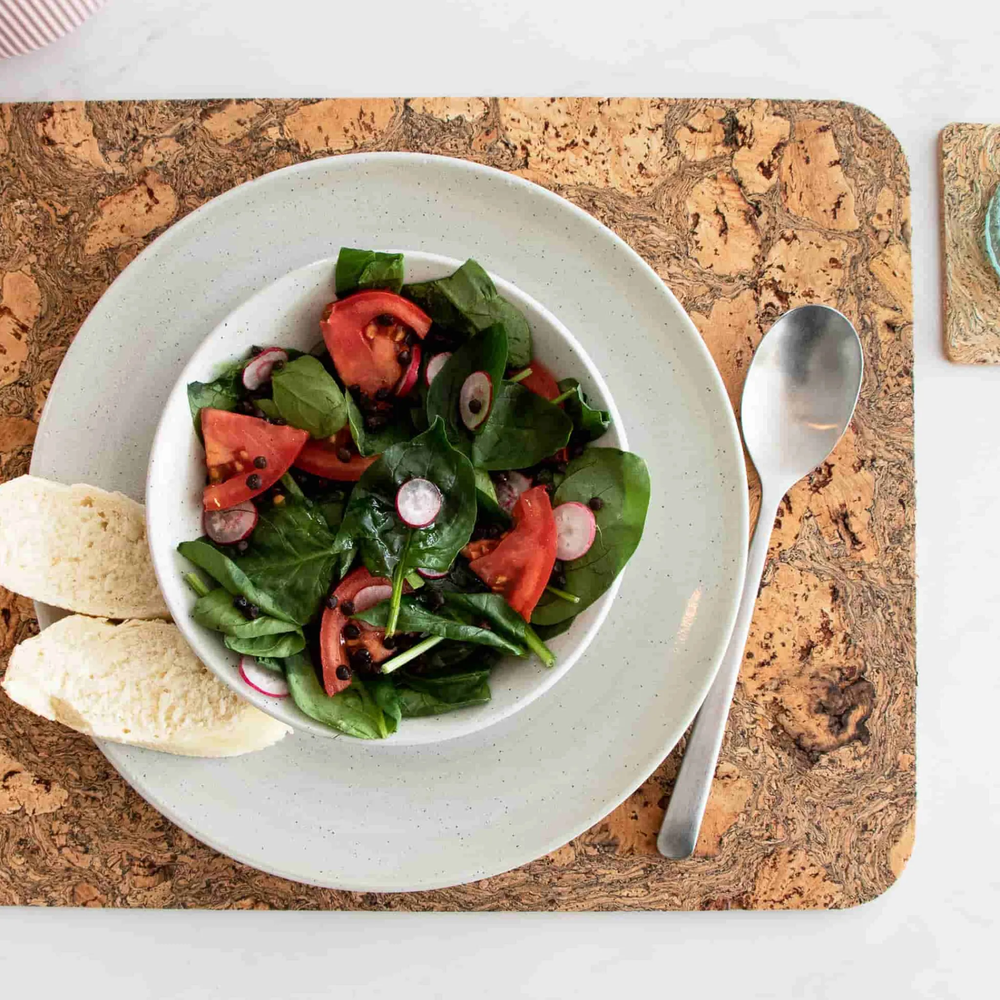 Liga Set of 4 Marbled Cork Rectangle Placemats, 40cm Sale