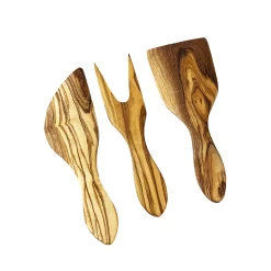 Naturally Med Set of 3 Olive Wood Mini Cheese Tools Clearance
