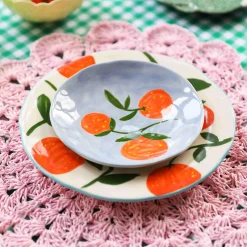 &Klevering Set of 4 Orange Side Plates, 16cm Hot