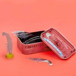 Balvi Set of 6 Prawn Snacking Forks in a Tin Best