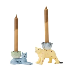 Bloomingville Set of 2 Rory Blue Stoneware Candle Holder