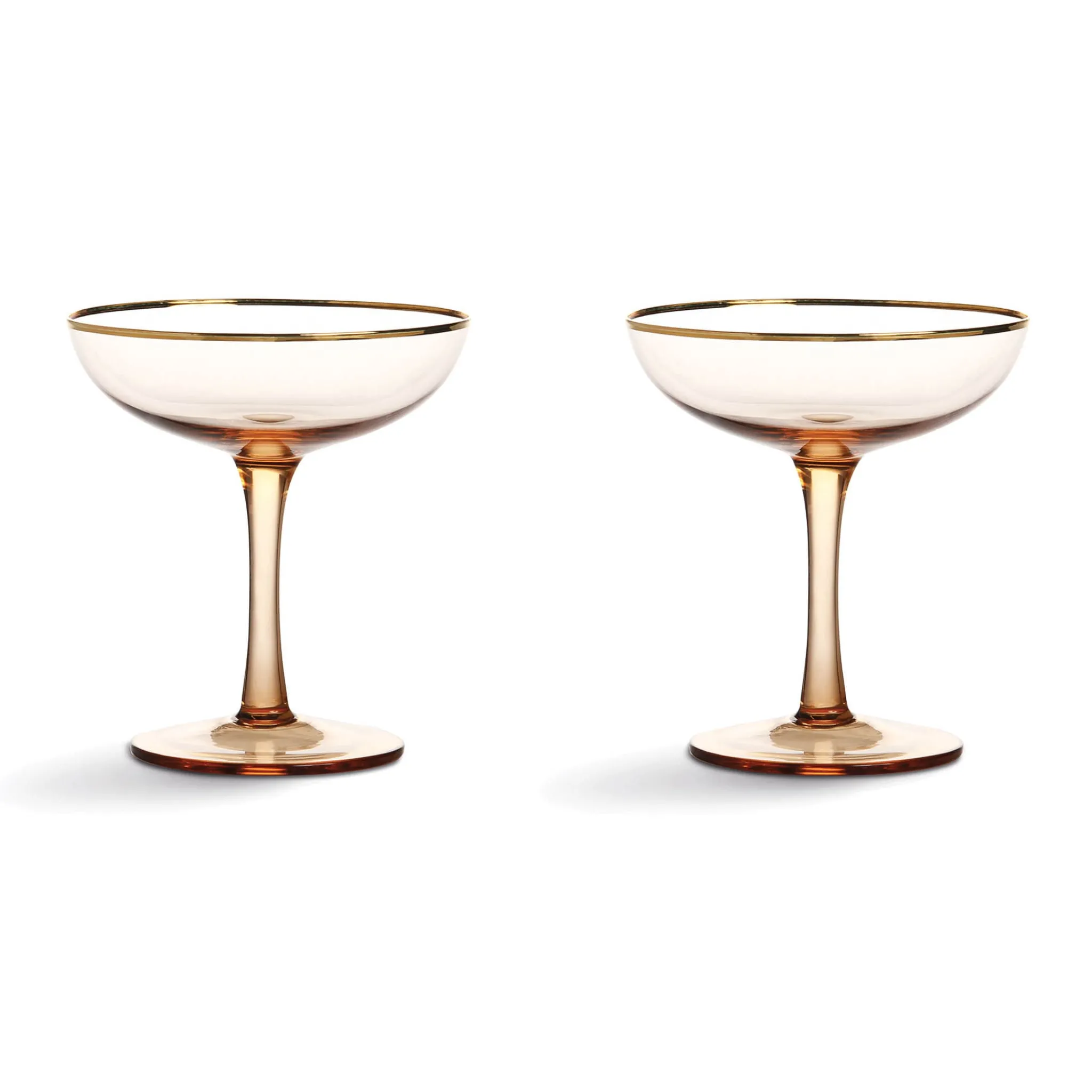 &Klevering Set of 2 Rose Coupe Glasses Sale
