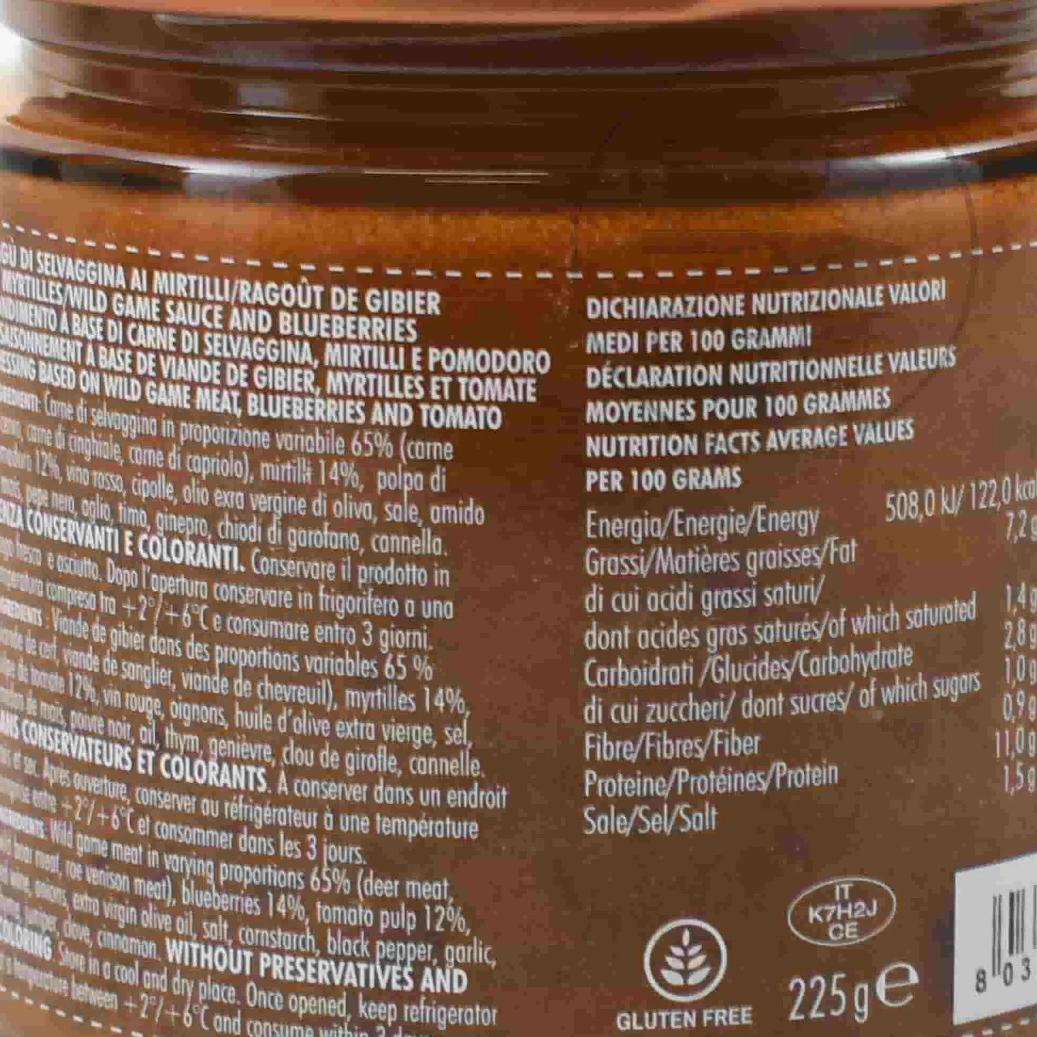 Alpenzu Short Dated Game & Blueberry Ragu, 225g Clearance