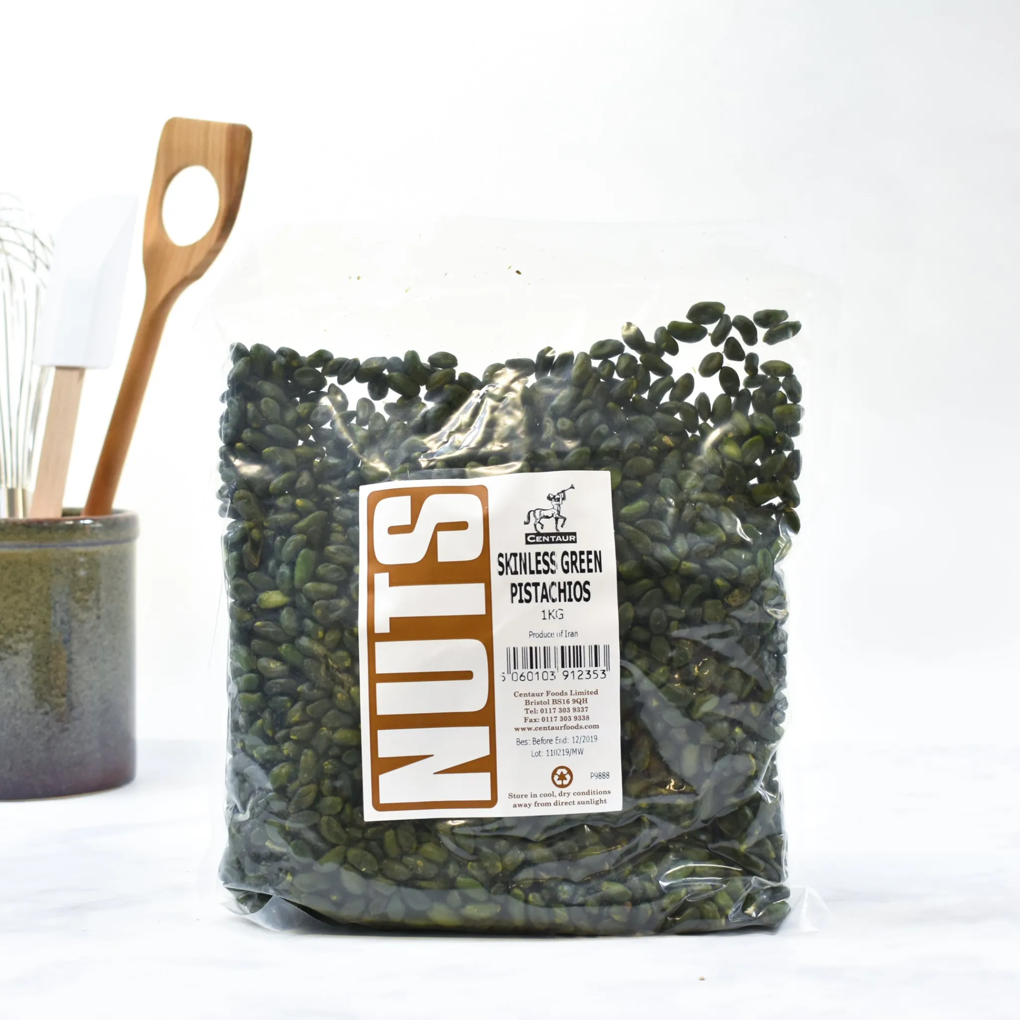 Centaur Short Dated Green Skinless Pistachios, 1kg New