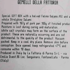 La Fattoria Di Parma Short Dated Salami Felino IGP Gift Set, 500g