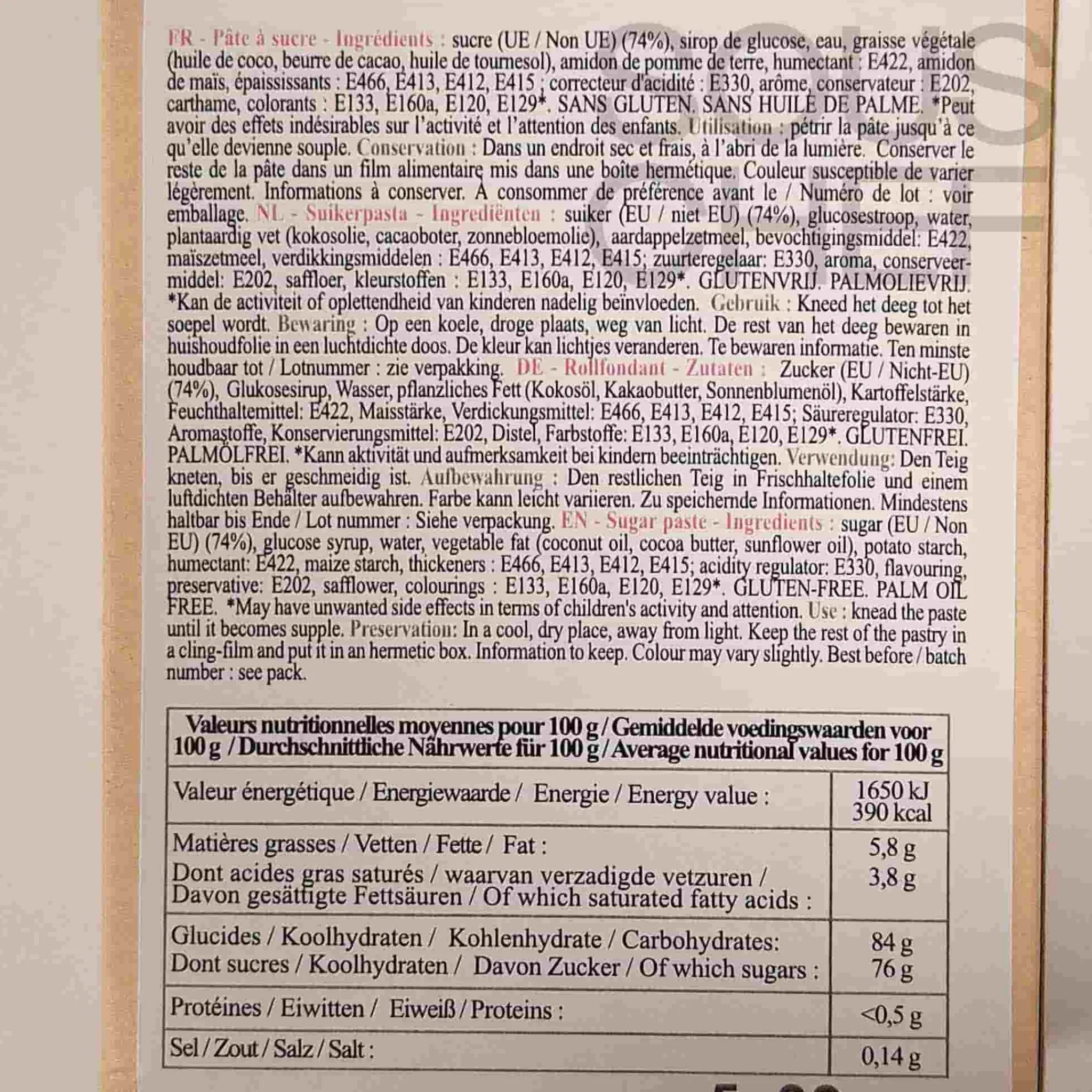 Carambelle Short Dated Scrap Cooking Set of 5 Assorted Sugar Pastes Outlet