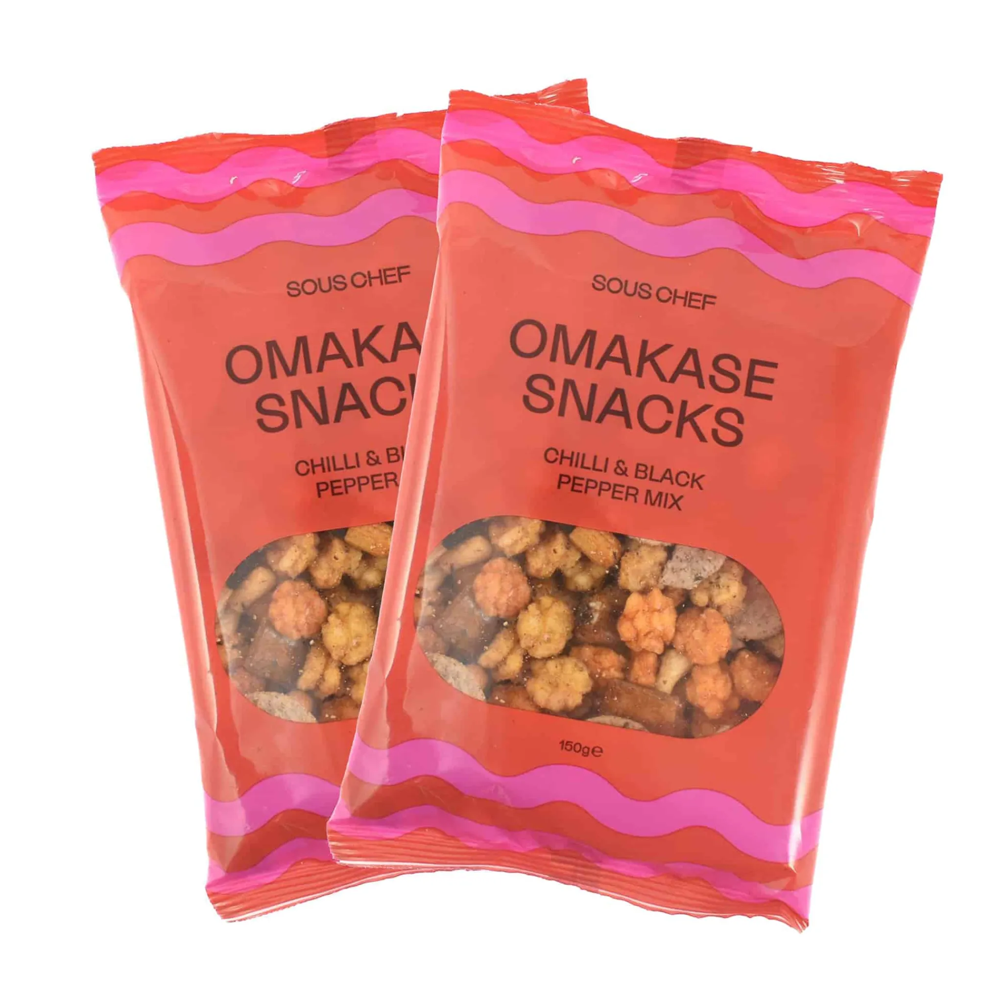 Sous Chef Omakase Snacks - Black Pepper & Chilli, 150g New