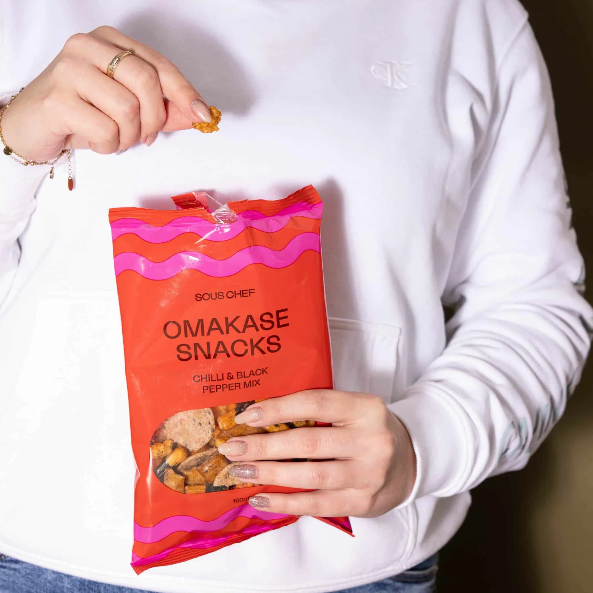 Sous Chef Omakase Snacks - Black Pepper & Chilli, 150g New