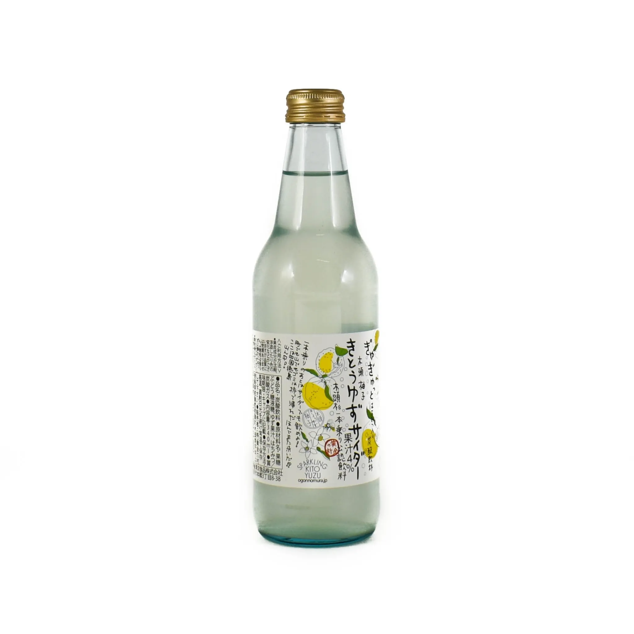 Ogon no Mura Sparkling Yuzu Lemonade, 340ml