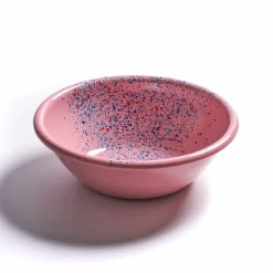 Kapka Enamel Splatter Fest Enamel Bowl, Pink