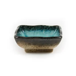 Kiji Stoneware & Ceramics Square Turquoise Dipping Bowl, 7cm Discount