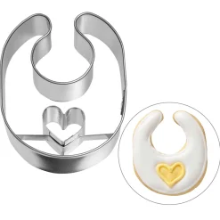 Birkmann Stainless Steel Baby Bib Cookie Cutter, 6cm Hot